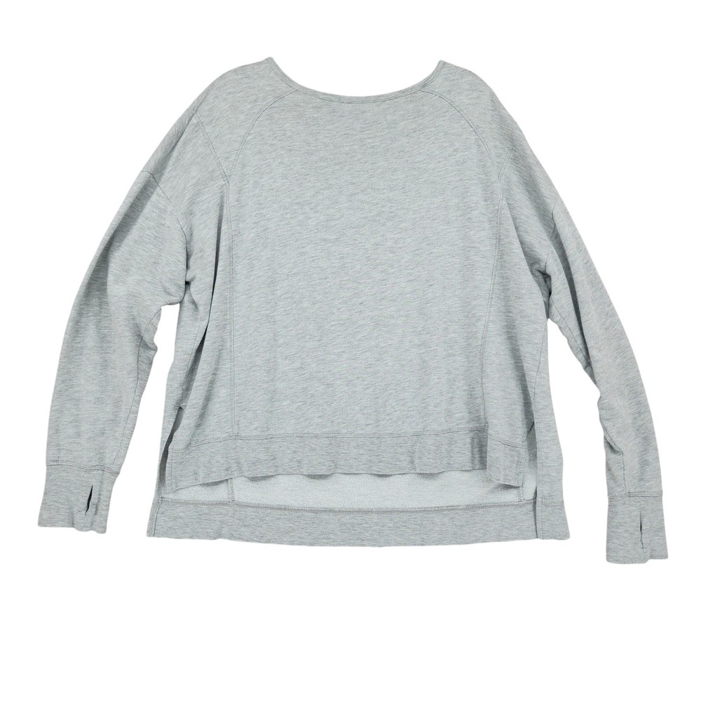 Sweaty Betty London Sweatshirt XXL Women Gray Modal Cotton Thumbhole Athleisure