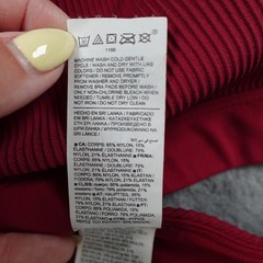 Athleta Sports Bra Women Large Red Exhale Ribbed Square Neck Yoga Workout Run
