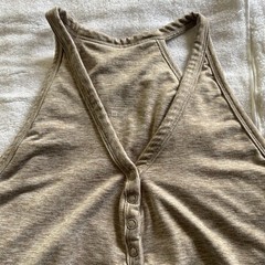 Sincerely Jules Active Tank Top Womens Large Tan Henley Halter Boho Comfortcore