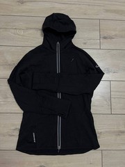 Women’s Icebreaker GT 260 Merino Wool Full Zip Active Ski Hoodie Black sz S