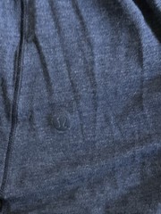 Lululemon Long Sleeve Shirt Women 6 Navy Blue Heathered Crew Neck Athletic Top