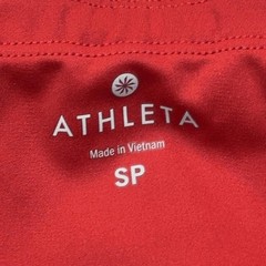 Athleta Leggings Womens SP Red Capri Mesh Panel Stretch Running Workout Athletic
