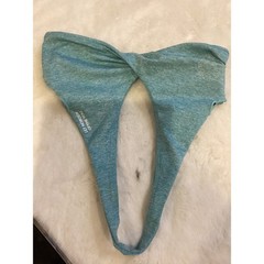 DFYNE Hannah Pearson Halter Neck Twist Sports Bra Teal Marl Activewear Top