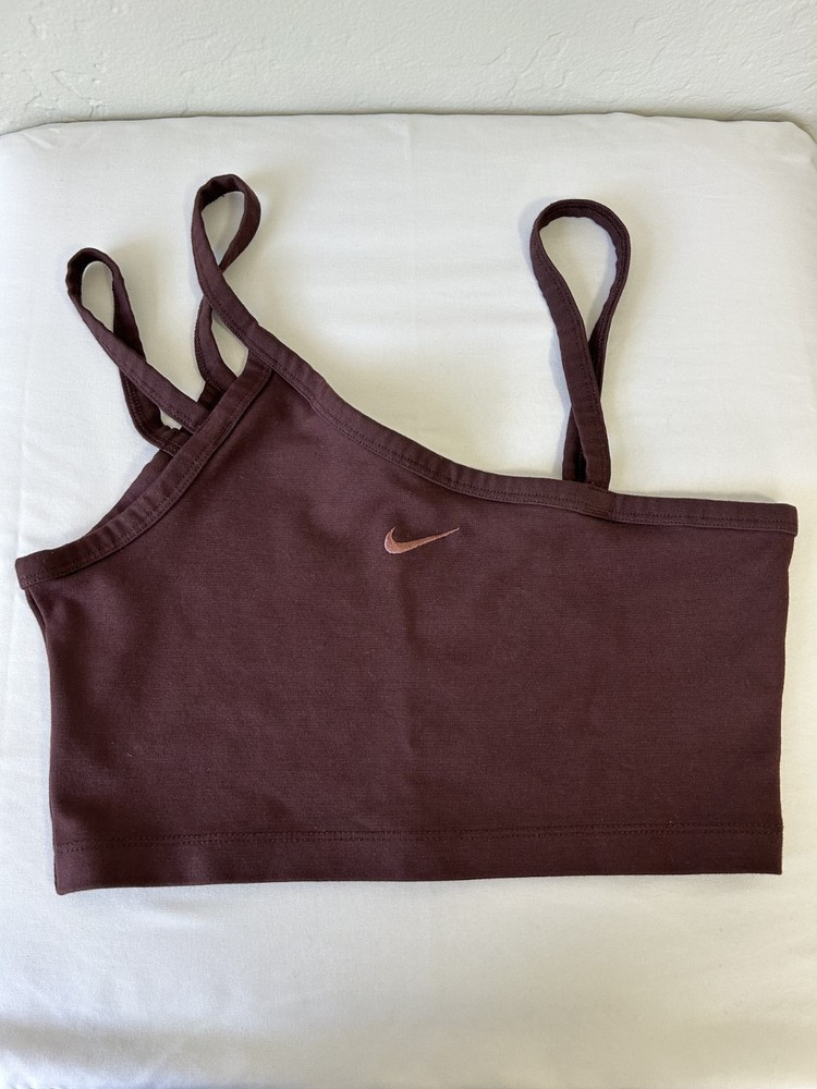 Nike One Shoulder Sports Bra Crop Tank, Women’s Small
