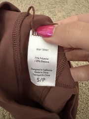 L*Space x Tessa Brooks Carter Crossover Bike Shorts Café Brown Size Small