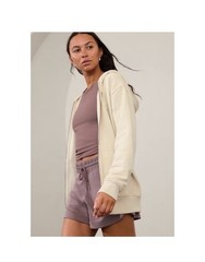 ATHLETA Forever Fleece Oversized Full Zip Sweatshirt Jacket Women’s Sz US M Bone