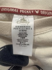 Disney Parks Walt Disney World Mickey Sweatshirt Cream Off White M Pullover
