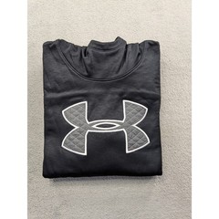 Under Armour Womens ColdGear Hoodie Gray Quilted Logo Pullover XL 1317891-001