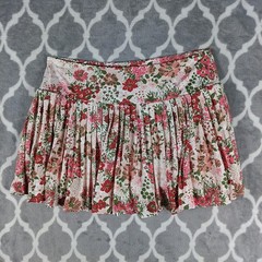 Laura Ashley Skort Women Large Pink Floral Pleated Golf Tennis 13 Inch Mini
