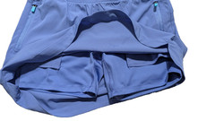 Tek Gear Womens Active Skort Periwinkle Blue Zip Pockets Built-In Shorts Size S