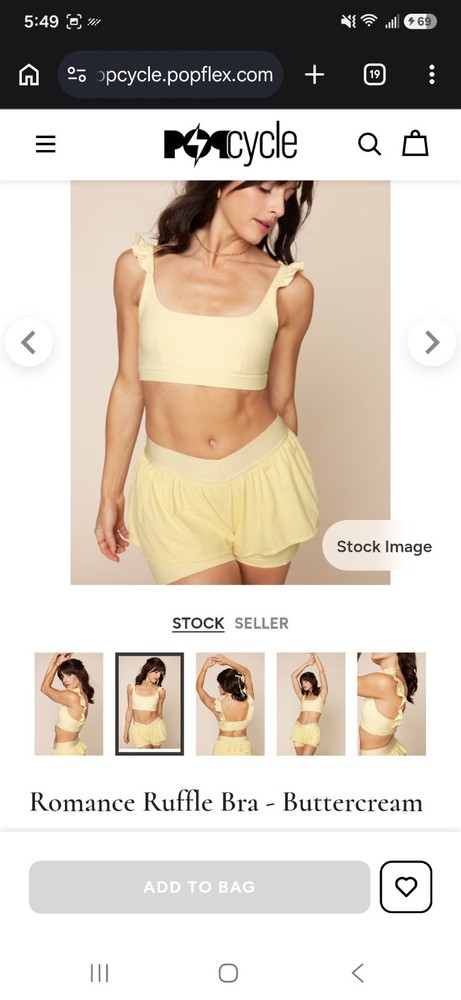 Romance Ruffle Bra Buttercream SIZE 1X NOT XL
