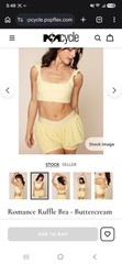 Romance Ruffle Bra Buttercream SIZE 1X NOT XL