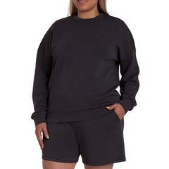 3 LazyPants Women’s Lounge Luxe Short & Crewneck SweatShirt