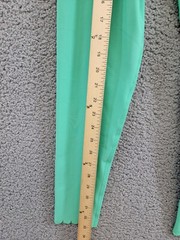 AQUA Athletic Scalloped Hem Leggings Women’s S Winter Green Elastic Waist PullOn