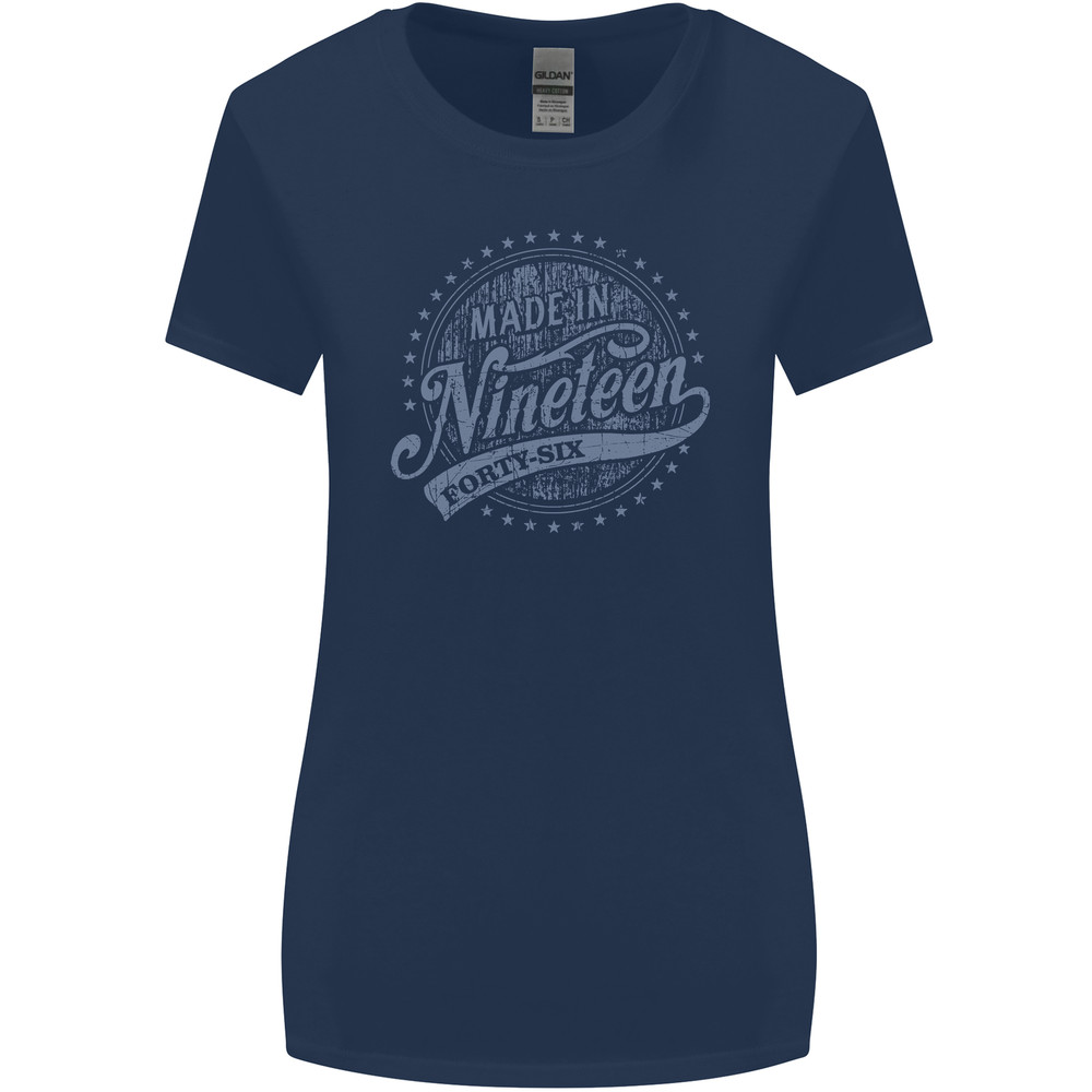 Distressed 79th Birthday Made In 1946 Womens Wider Cut T-Shirt