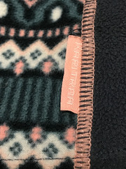 Kari Traa Olga Fleece Size Large Inca Print Zip Pockets Full Zip Gray Blue Pink