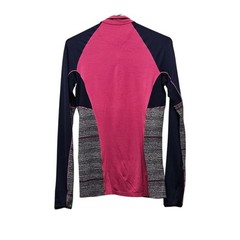 Icebreaker Merino GT 1/4 Zip Long Sleeve Athletic Top Women’s S Pink Navy Wool