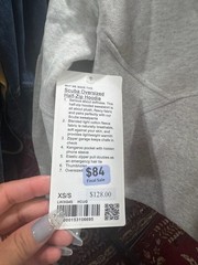 Lululemon Scuba Oversized Half-Zip Hoodie in Heathered Core Ultra Light Grey