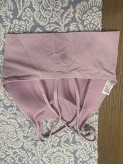 Lululemon Purple Solid Wireless Crossback Sports Bra Logo Pullover Size 4