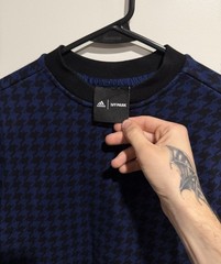 Adidas x IVY PARK Beyonce Houndstooth Crewneck Sweatshirt Women’s 3XS Blue Black