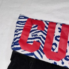 Y2K PINK Victoria’s Secret Cubbies Animal Print Foldover Yoga Shorts Black XS