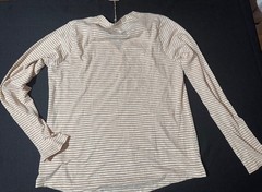 Patagonia Womens Mainstay Henley Shirt Bumble Bee Stripe Natural NWT