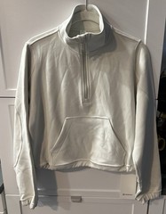 NWT Lululemon Brushed Softstreme Half Zip Bone Size 2