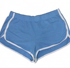 Women’s Athletic Knit Shorts Cotton Blend Blue Green Red Elastic Waist Gym Run