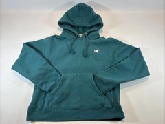Champion Reverse Weave Sweatshirt Women’s Small Green Kangaroo Pouch Hooded