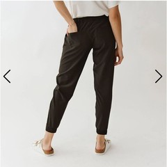 Albion Jetsetter Black Joggers Zipper Drawstring Athleisure Women’s XXS