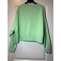 Nike Sportswear Essential Womens Fleece Crop Crewneck Sweatshirt Mint Green M