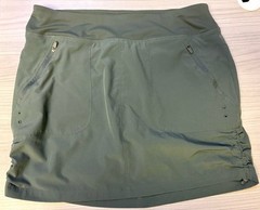 Kyodan Womens Outdoor Woven Gray Green Athletic Skirt Skort Stretch Sz Medium M