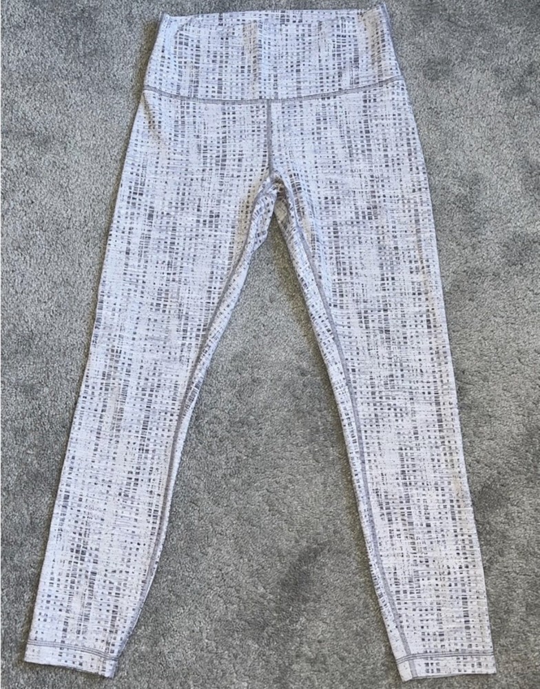 Lululemon Wunder Under High Rise Leggings Size 8 Action Jacquard