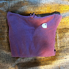 Carhartt Women’s Pink Logo Pullover Fleece Hoodie w/ Pockets Size S (4/6)