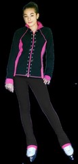 ChloeNoel PS792 3″ Waist Band Black/Color Cuffs Elite Figure Skating Pants & Fr