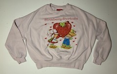 XS Strawberry Shortcake Sweatshirt Women’s Creek Retro Jumper Pink Boho Chic