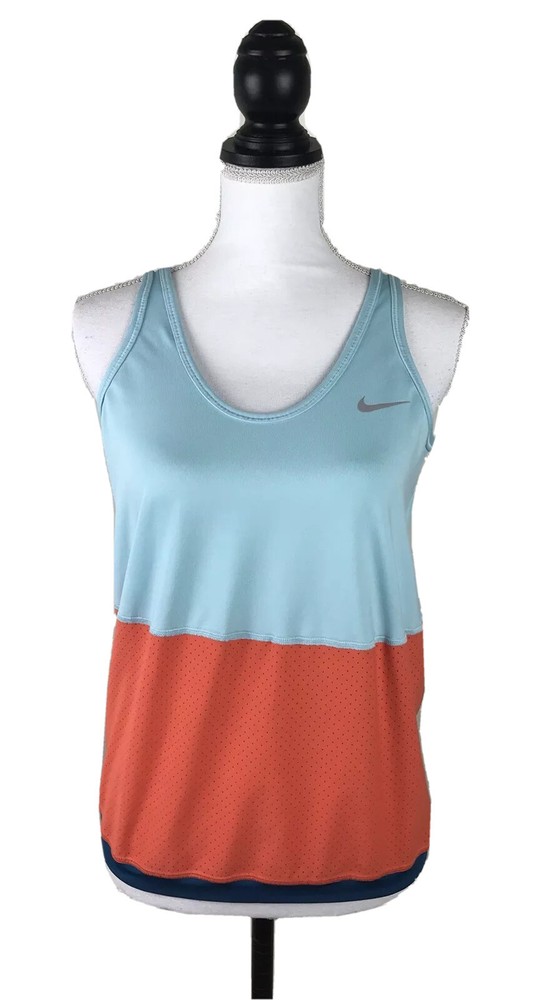 NIKE Women’s Athletic Top Dri-Fit Sleeveless Tank Top Fitness Yoga SZ Large