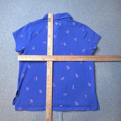 Columbia Polo Shirt Womens XL Blue PFG Performance Fishing Gear Tropical Print