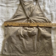 Sincerely Jules Active Tank Top Womens Large Tan Henley Halter Boho Comfortcore