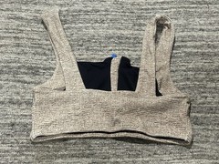 Track & Field Brown Racerback Removable Padding Exercise Sports Bra Medium NWT