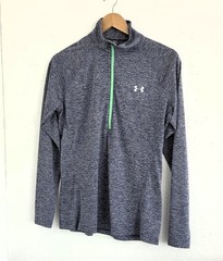 Under Armour Women’s Blue Heat Gear 1/2 Zip Up Lightweight Athlete Pullover L