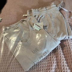 Danskin Women’s Pants Set/pj Stretchy Ultra Soft Size Large Pink NWT