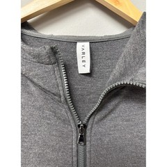 Varley Dahlia Full Zip Hoodie Women M Gray Athleisure Loungewear Active Yoga Gym