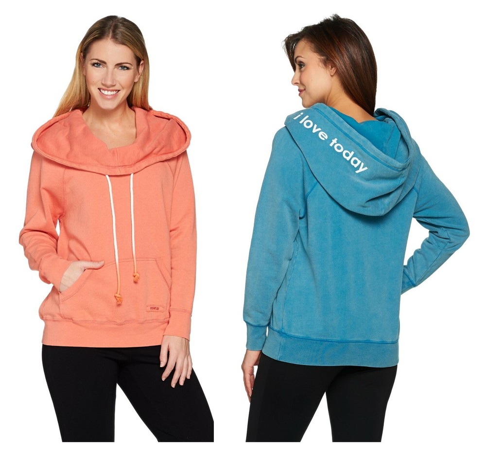 PEACE LOVE WORLD SOFT FLEECE KNIT OVERSIZED HOODIE PULLOVER NEW $ 66