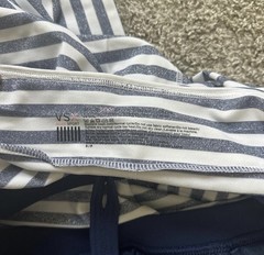 Victoria’s Secret VSX Striped Navy & Black Racerback Tank Top Size Small NWT