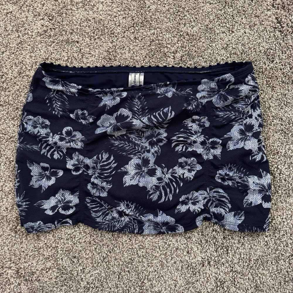 Tommy Bahama Floral Swim Skort Navy White Size Medium