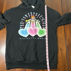 The Powerpuff Girls Hoodie Black Saving The World Cartoon Network Women’s Small