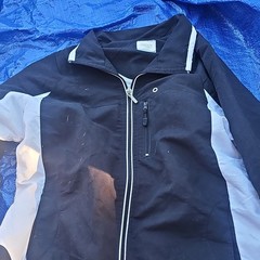 Danskin Now Womens Colorblock Track Jacket Full Zip Pockets Black/White M