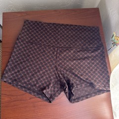 EUC Lululemon Align Hi-Rise Short Brown Jacquard 4” inseam Workout Sz 14