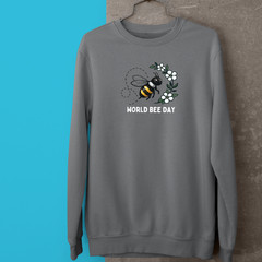 World Bee Day Sweatshirt Cute Cartoon Bumble Bee Honey Nature Lover Novelty Gift